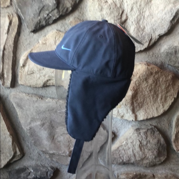 Nike Accessories New Nike Trapper Hat Cap Dog Ear Muffs Blue Poshmark